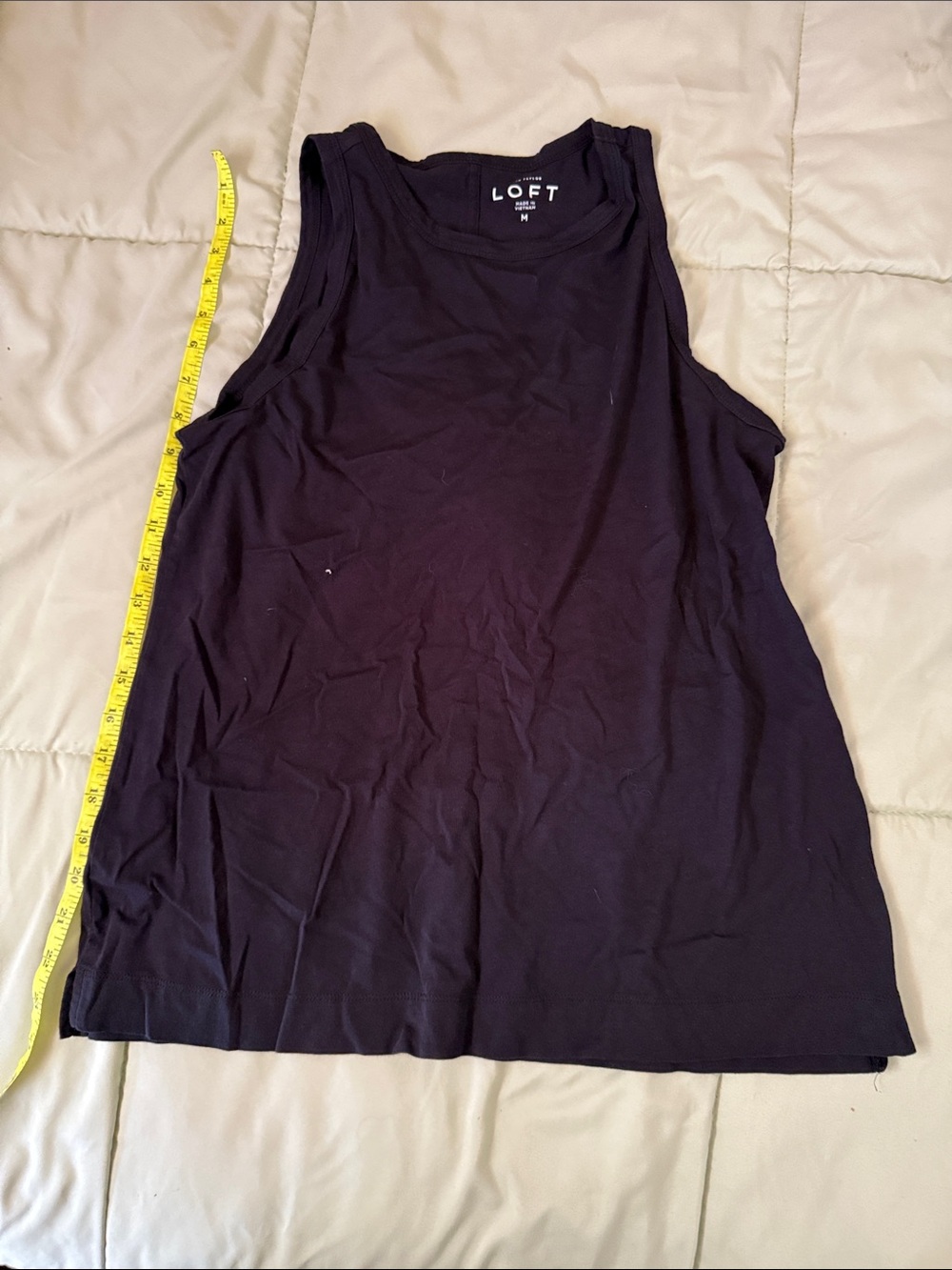 LOFT Black Tank Top - Sleeveless Scoop Neck